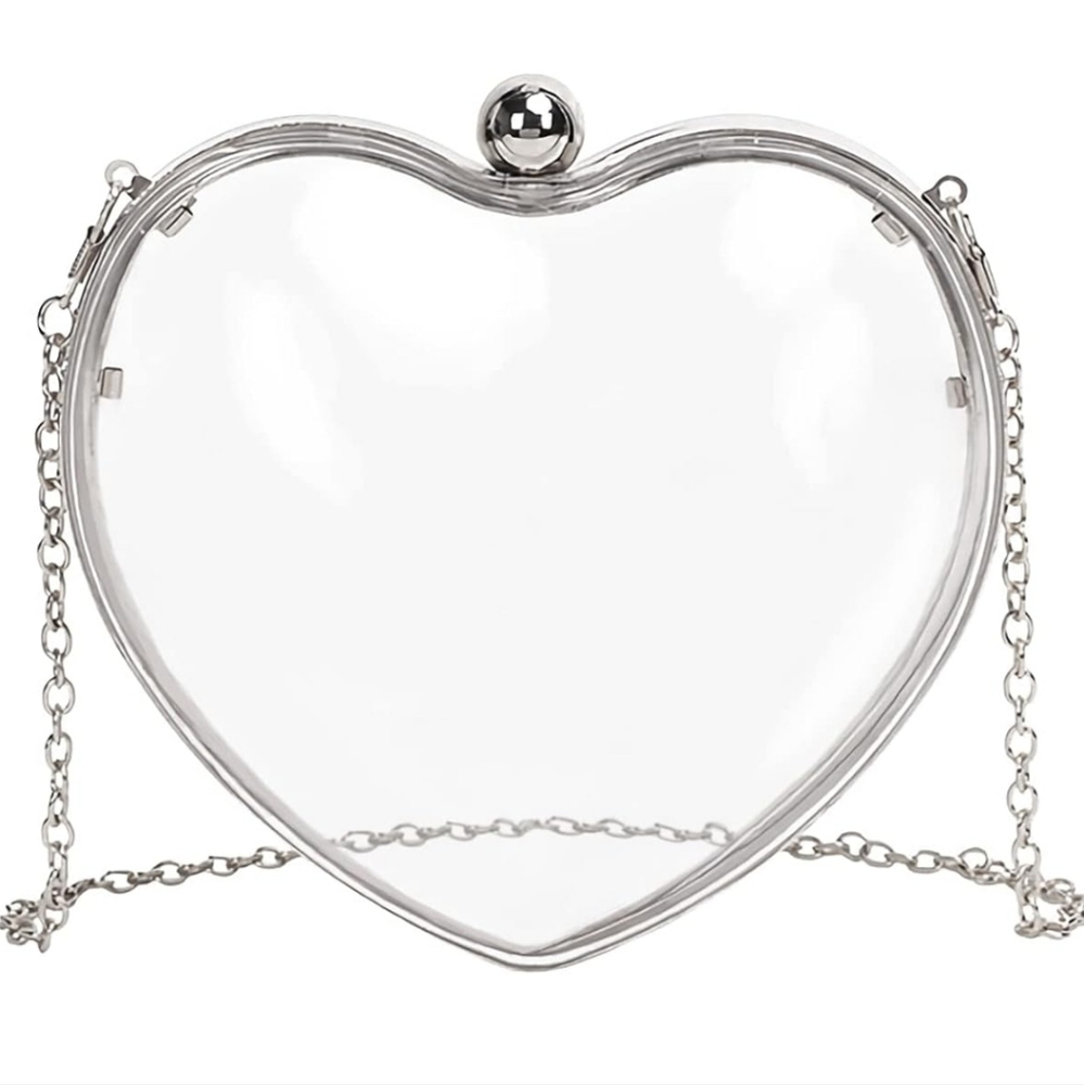 Clear Heart-shaped Purse
